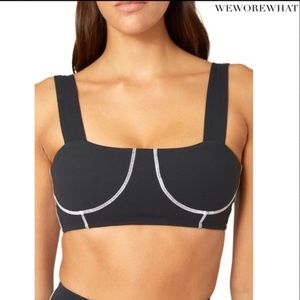 NWOT WeWoreWhat Corset Top Off White Black Sz M